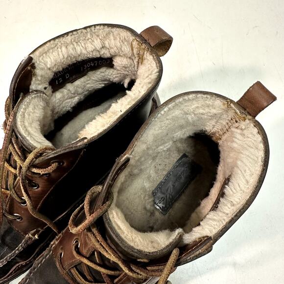 FULLY RESOLED Rancourt & Co Harrison Ranger Boot Brown Fleece Lined Maine USA 12 main image 9